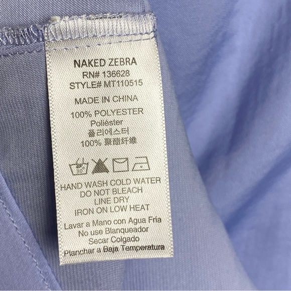 Women's Sleeveless Silky Lilac Shirt with Scarf Size M - Picture 7 of 10